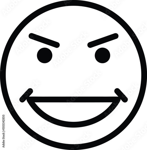 Smirking Emoji: The digital embodiment of mischief and amusement, the grinning face emoji with angled eyebrows, a smirk hints at a hint of playful malice.