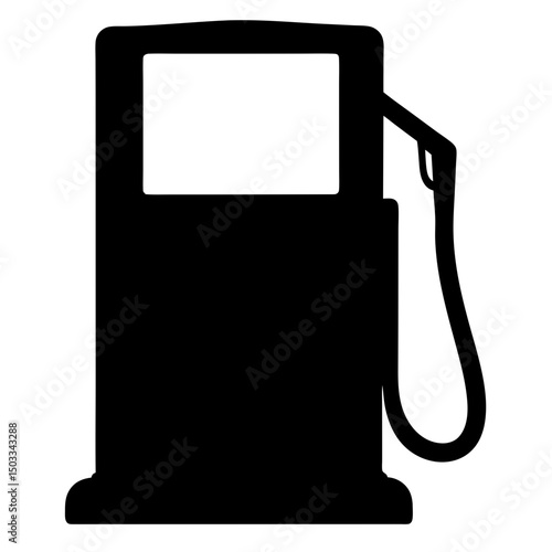 Gas station pump symbol, a simple illustration of petroleum industry equipment