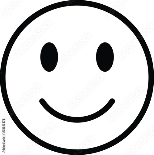 Smiling Face Icon: A simple, classic smile icon, embodying universal happiness and positivity. Emphasizing joy, optimism, and friendly connection.