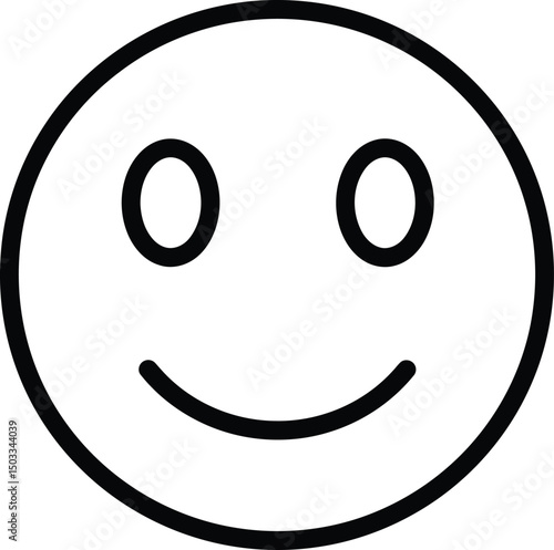 Happy Face: A simple and timeless depiction of happiness, a classic smile, representing positive emotion and joy.