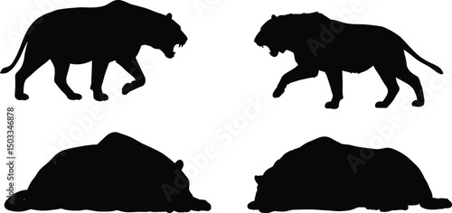 Majestic Animal Silhouettes A Vector Illustration Collection