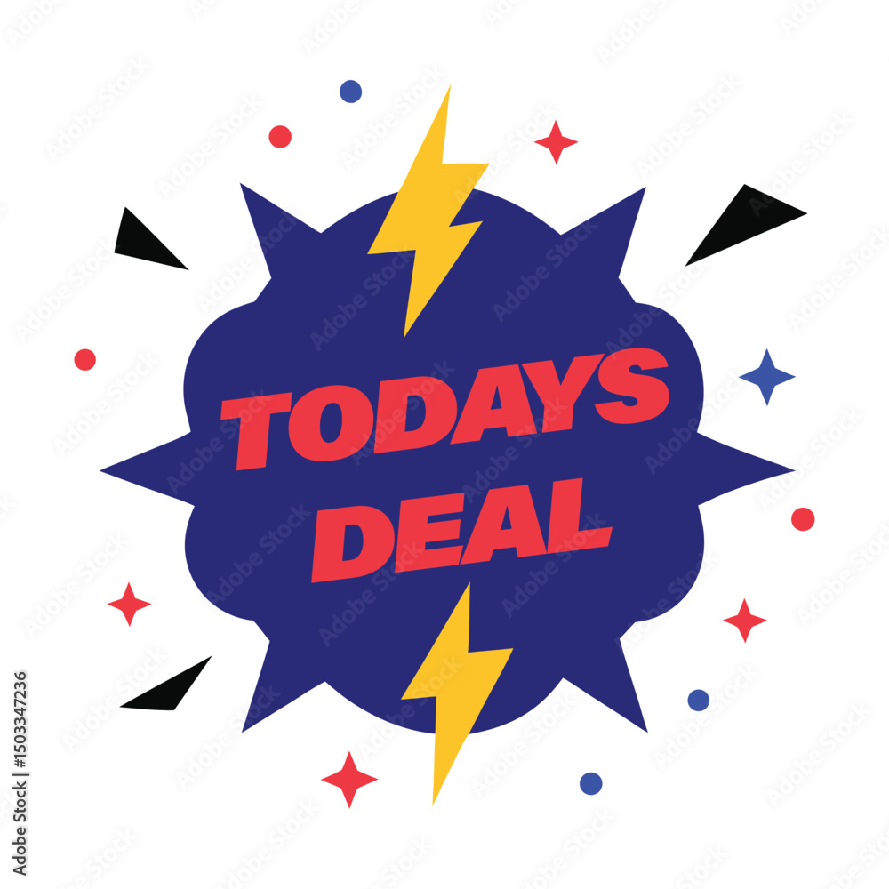 Obraz premium Top Deal Sticker with Modern Stars Design
