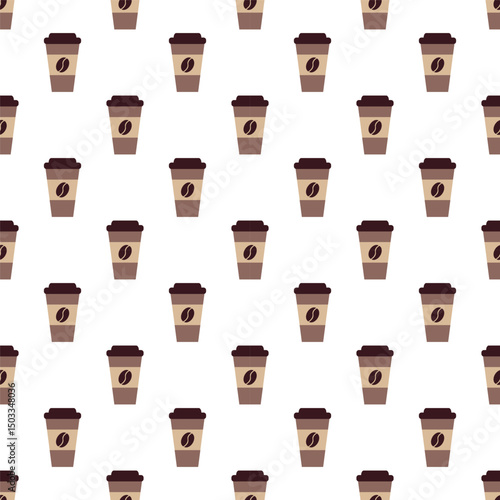 cute coffee cup seamless pattern 