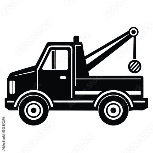 heavy industrial lift truck vector isolated on white