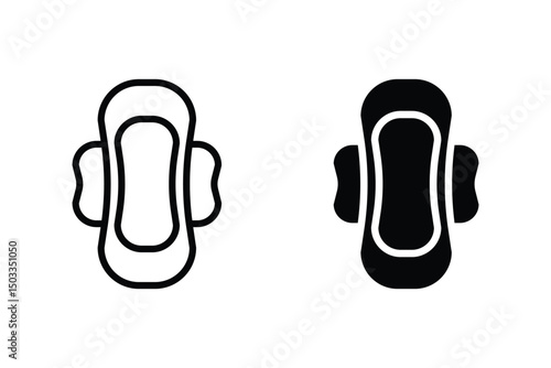 Sanitary napkin icon set, sanitary napkin vector icon.