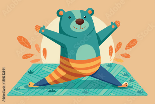 Cute green cartoon frog character with a book enjoys a funny, happy time on an isolated white beach, a vector illustration of nature's amphibian