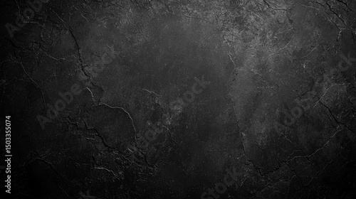Dark Textured Background Black Cracked Surface, Monochrome Composition, Abstract Design, Stone Texture,Grunge Wallpaper Dark Background, Cracked Texture
