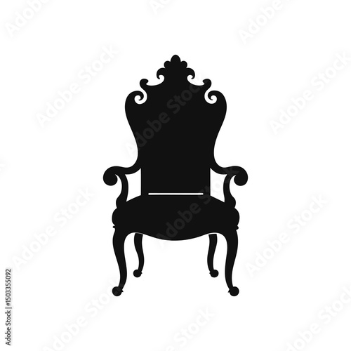 set of black and white armchair