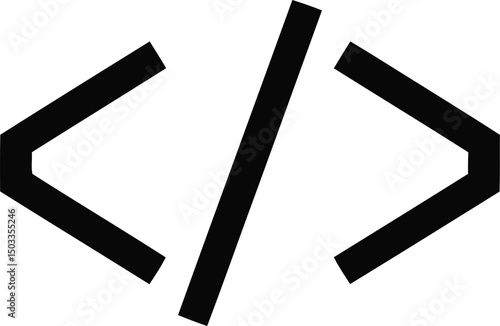 Coding Symbols: Captivating close-up of essential symbols representing the art and logic of programming, coding, and technology.