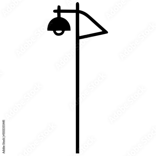 Minimalist street light silhouette