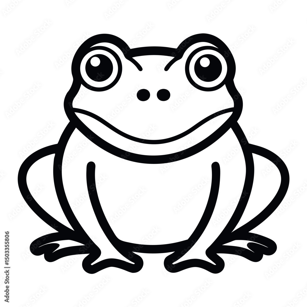 cartoon frog isolated vector icon on white background cartoon frog isolated vector icon on white background