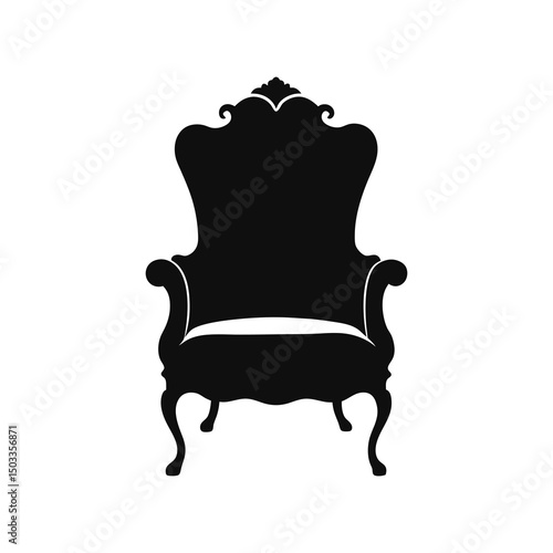 classic armchair isolated on white