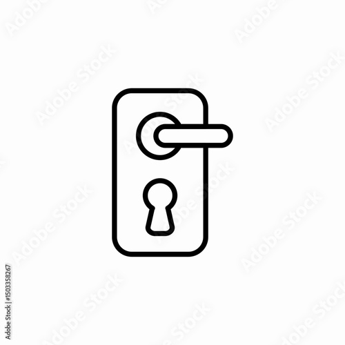 door handle icon sign vector