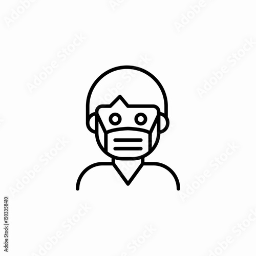 Free Download man mask pandemic icon sign vector - GFXLoad