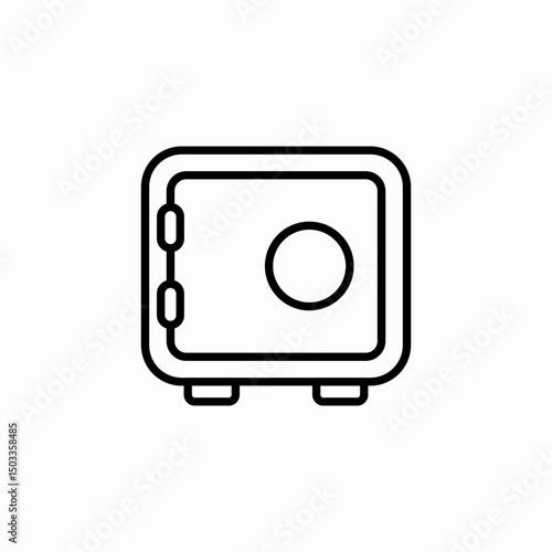 money safe icon sign vector