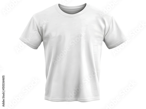 white t-shirt template, no print on the shirt, transparent background, png file.