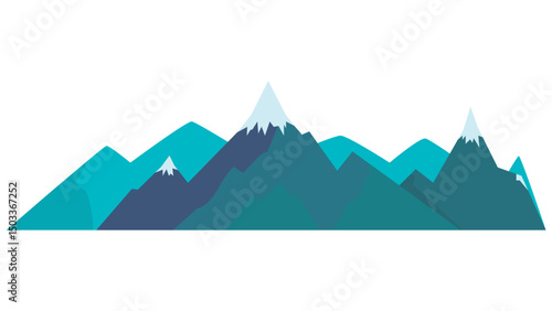 mountain landscape vector illustration
