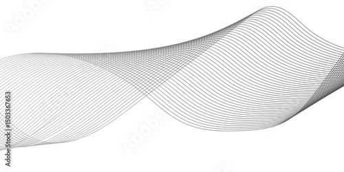 Speed lines connection vector background. Flowing futuristic dynamic motion technology. Wave curve of a smoky flow movement abstract background.