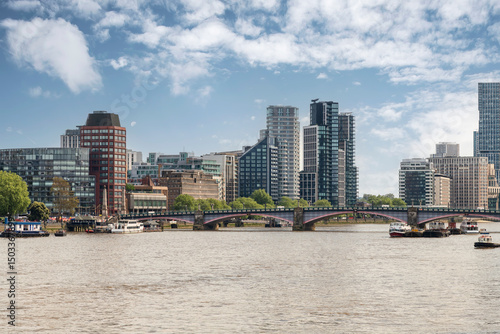 Wall Mural City of London Skyscrapers and Lambeth Bridge, London, England, UK