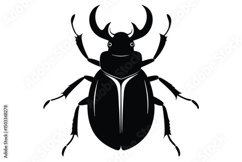stag beetle vector illustration
