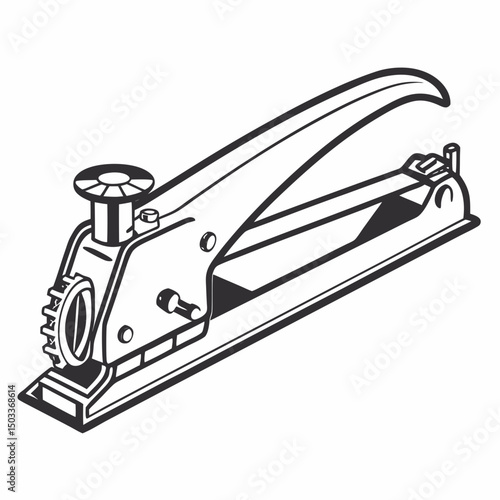 stapler and staples  vector silhouette 