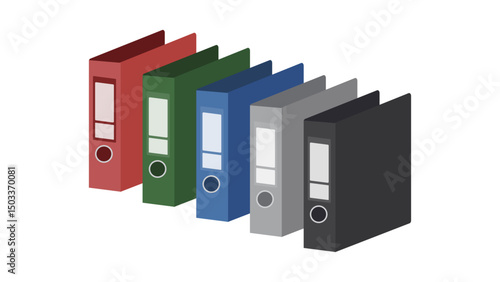 office folders isolated on white