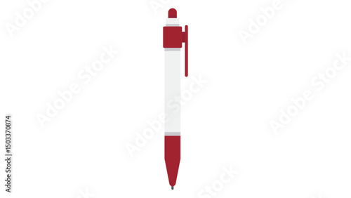 red pen isolated on white background