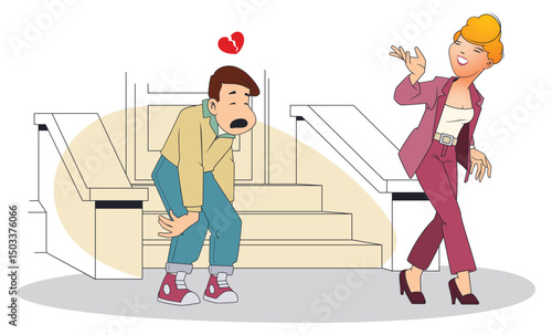 Girl breaks up with her boyfriend.