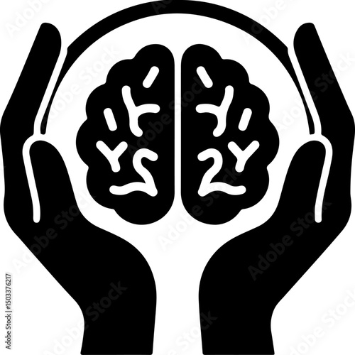Dripping Brain Illustration vector  design 