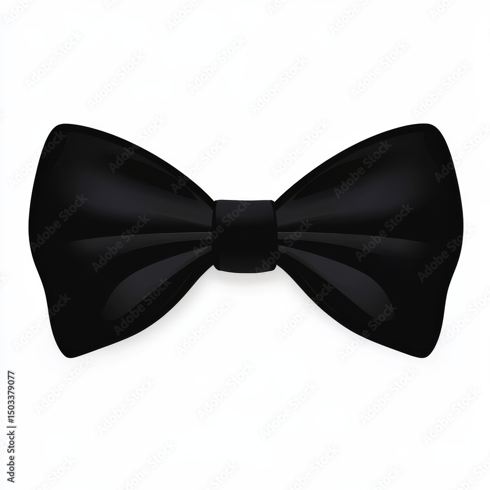 Black Bow Tie, Isolated on White Background, Illustration, Design Element Bow tie Black Bow Tie, Isolated on White Background, Illustration, Design Element Bow tie