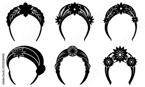 Stylish Headband silhouette vector