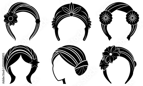 Stylish Headband silhouette vector