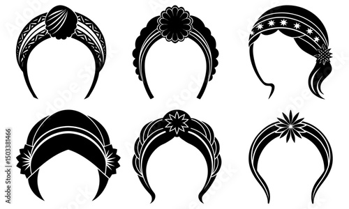 Stylish Headband silhouette vector