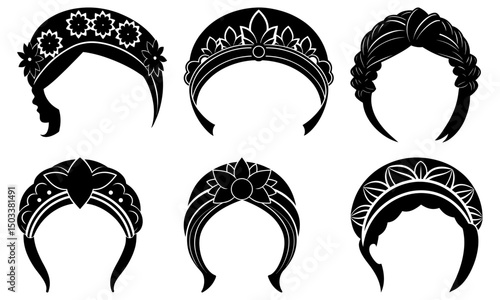 Stylish Headband silhouette vector