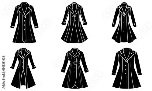 Statement Coat silhouette vector