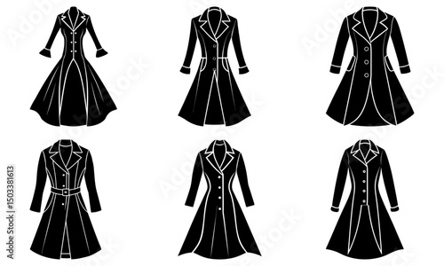 Statement Coat silhouette vector
