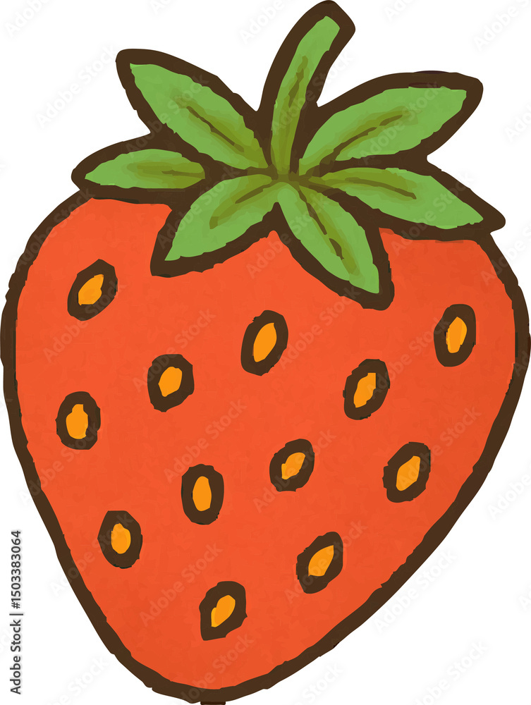 Obraz premium Cute Strawberry Illustration