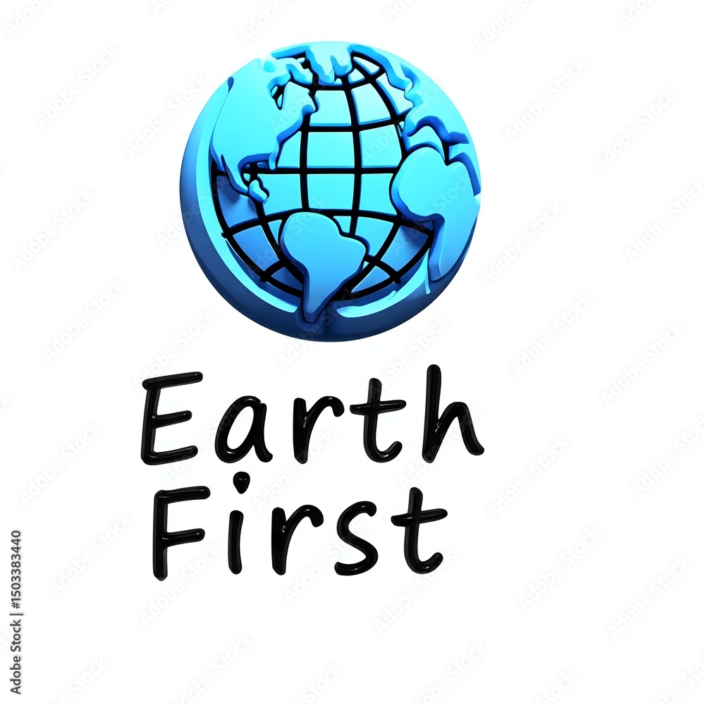 Earth First Globe Icon Earth First Globe Icon