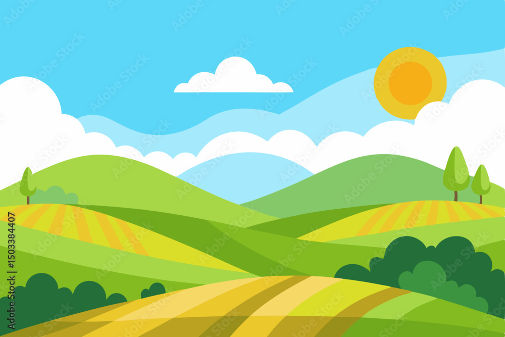 Fototapeta premium landscape with mountains and blue sky