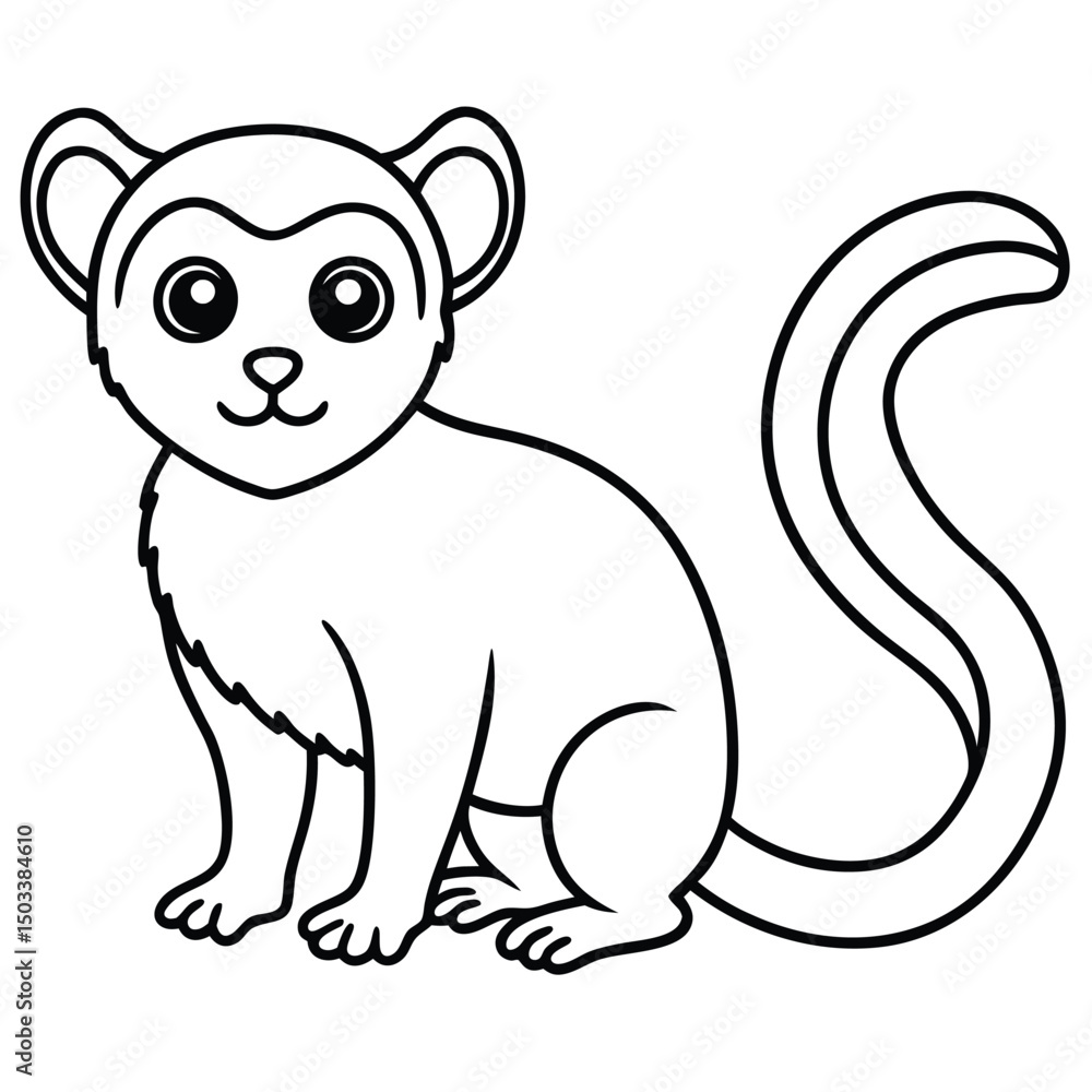Pygmy Marmoset vector illustration white background Pygmy Marmoset vector illustration white background
