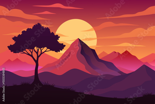 sunrise in mountains