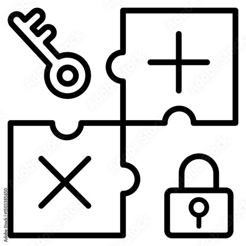 Problem Solving Outline Icon