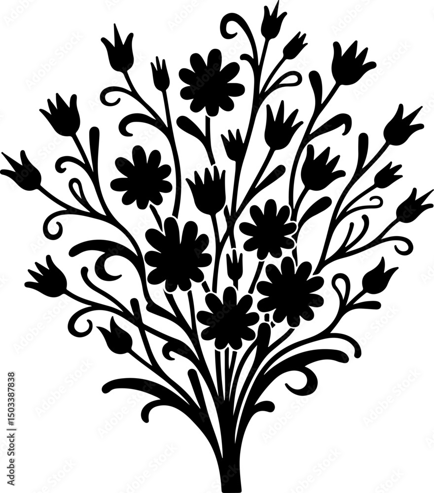Elegant Damask Motif floral ornament vector Elegant Damask Motif floral ornament vector