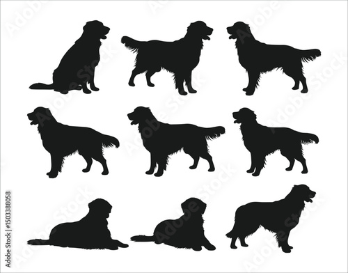 Elegant Golden Retriever Outline Design
