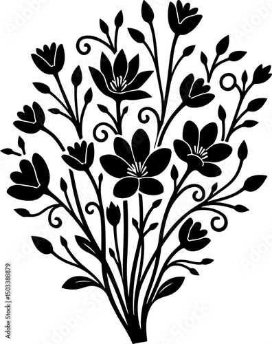 Elegant Damask Motif floral ornament vector 