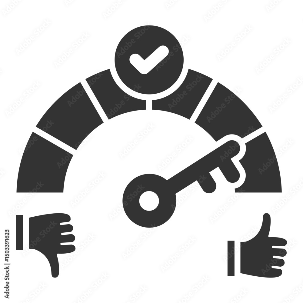 Key Performance Indicators Glyph Icon Key Performance Indicators Glyph Icon