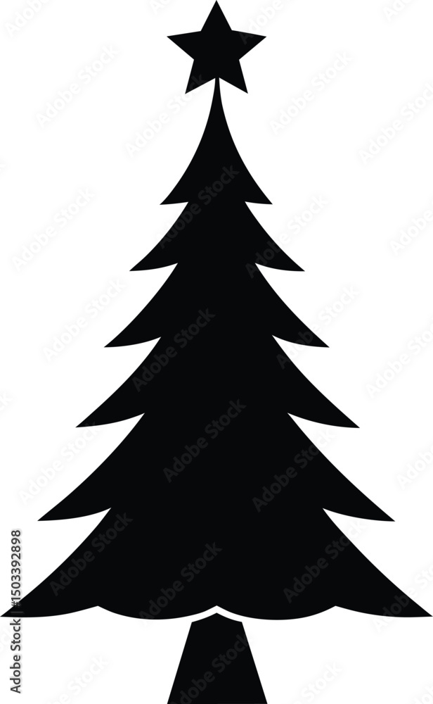 Obraz premium christmas tree vector illustration