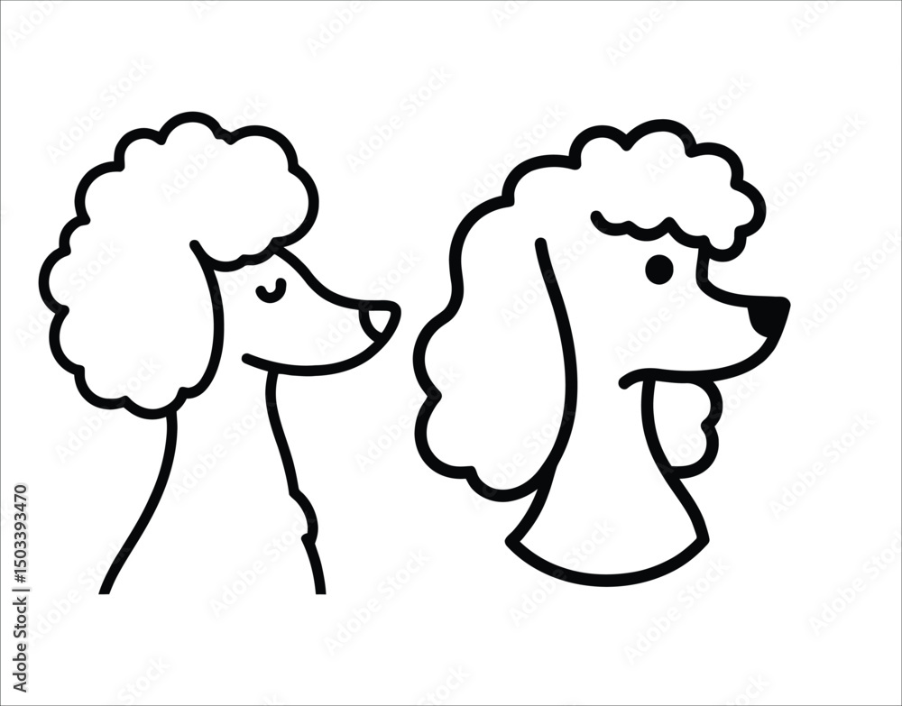 Poodle Silhouette & Line Art Bundle Poodle Silhouette & Line Art Bundle