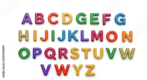 Alphabet letters isolated on white background