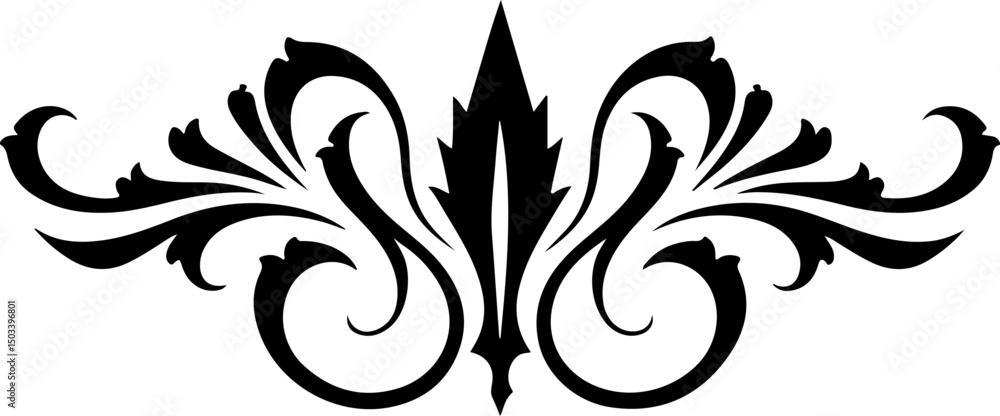 Obraz premium Elegant Floral Horizontal Design Element vector grapics